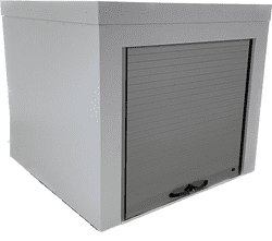 Picture of Closed cargo box, with a roller shutter, white