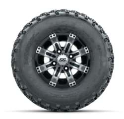 Picture of GTW Tempest Machined/Black 10 in Wheels with 22x11.00-10 Rogue All Terrain Tires – Full Set]