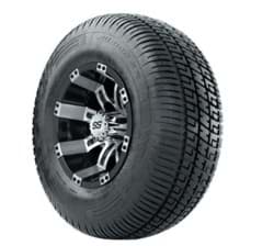 Picture of 10” GTW Tempest Black and Machined Wheels with 20” Fusion Street Tires – Set of 4