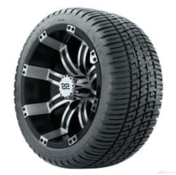 Picture of 2” GTW Tempest Black and Machined Wheels with 18” Fusion Street Tires – Set of 4