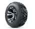 Picture of 12” GTW Vampire Black and Machined Wheels with 23” Barrage Mud Tires – Set of 4, Picture 1