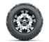 Picture of 12” GTW Vampire Black and Machined Wheels with 23” Barrage Mud Tires – Set of 4, Picture 2