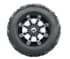 Picture of 12” GTW Tempest Black and Machined Wheels with 23” Barrage Mud Tires – Set of 4, Picture 2