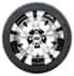 Picture of 12” GTW Vampire Black and Machined Wheels with 18” Fusion Street Tires – Set of 4, Picture 1