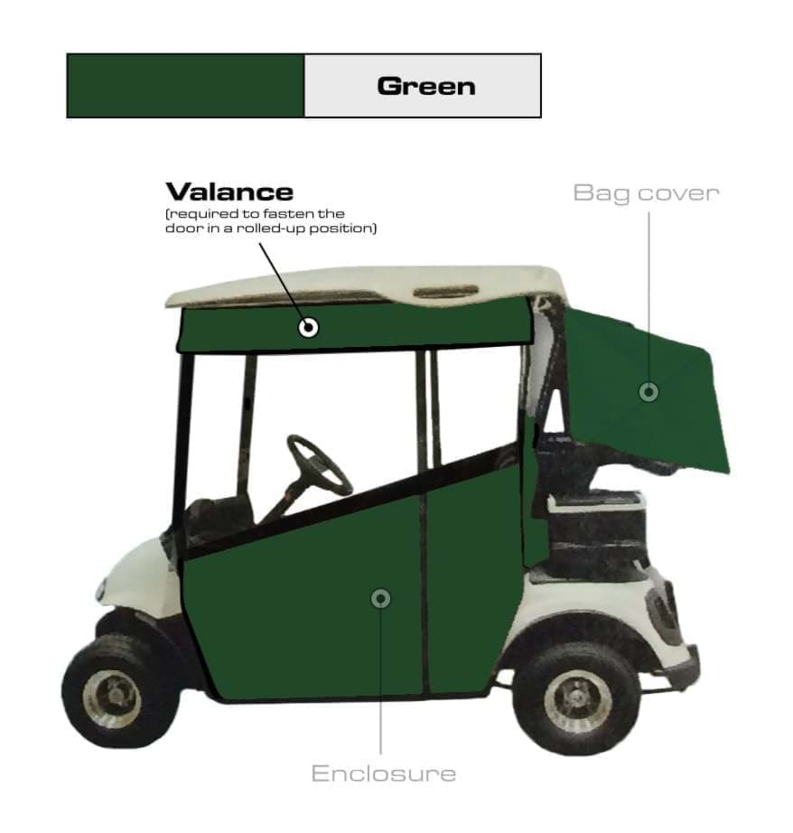 Picture of 3-sided track style enclosure, RXV, forest green chameleon 